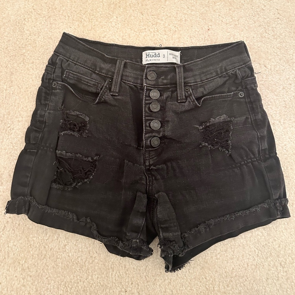 Black Jean shorts